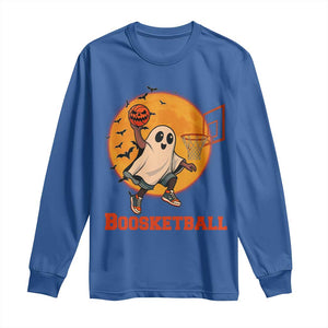 Funny Black Ghost Halloween Basketball Long Sleeve Shirt Boosketball Dunk Gift TS12 Royal Blue Print Your Wear