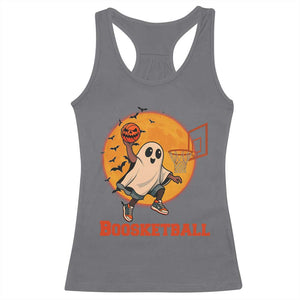 Funny Black Ghost Halloween Basketball Racerback Tank Top Boosketball Dunk Gift TS12 Charcoal Print Your Wear