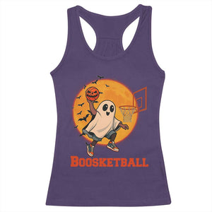 Funny Black Ghost Halloween Basketball Racerback Tank Top Boosketball Dunk Gift TS12 Purple Print Your Wear