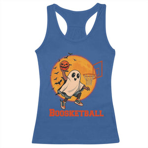 Funny Black Ghost Halloween Basketball Racerback Tank Top Boosketball Dunk Gift TS12 Royal Blue Print Your Wear