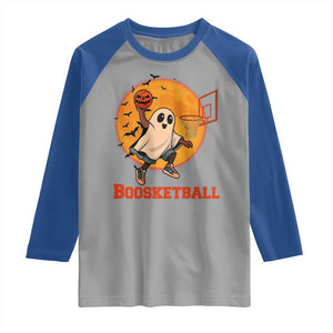 Funny Black Ghost Halloween Basketball Raglan Shirt Boosketball Dunk Gift TS12 Sport Gray Royal Print Your Wear