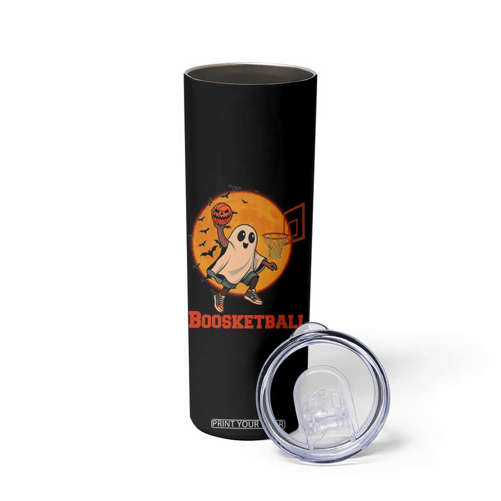 Funny Black Ghost Halloween Basketball Skinny Tumbler Boosketball Dunk Gift TS12 Print Your Wear