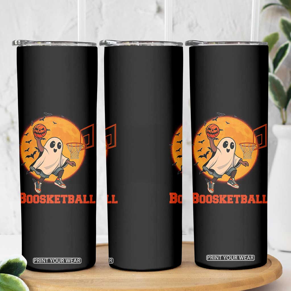 Funny Black Ghost Halloween Basketball Skinny Tumbler Boosketball Dunk Gift TS12 Print Your Wear