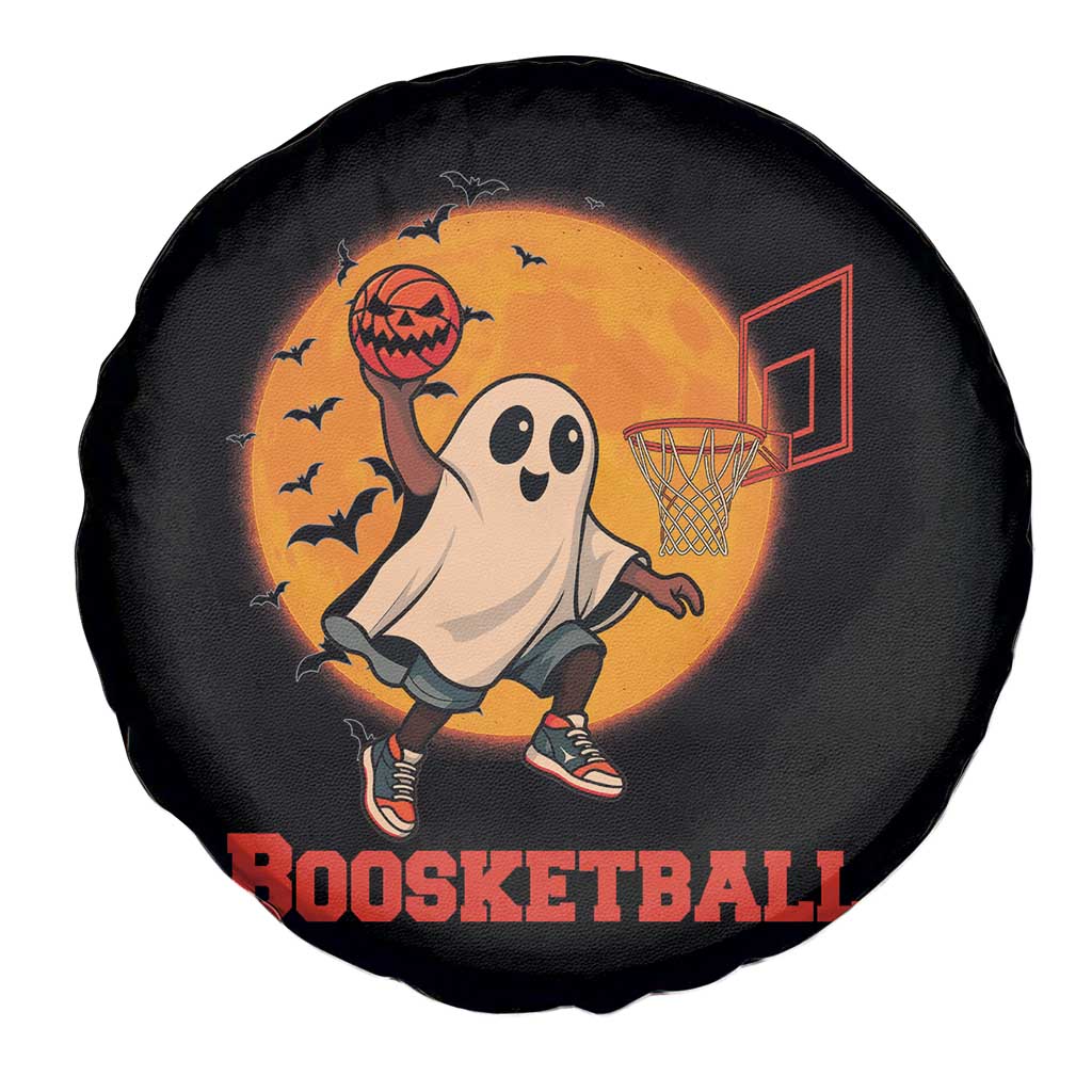 Funny Black Ghost Halloween Basketball Spare Tire Cover Boosketball Dunk Gift TS12 Print Your Wear
