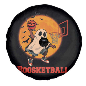 Funny Black Ghost Halloween Basketball Spare Tire Cover Boosketball Dunk Gift TS12 Print Your Wear
