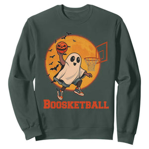 Funny Black Ghost Halloween Basketball Sweatshirt Boosketball Dunk Gift TS12 Dark Forest Green Print Your Wear