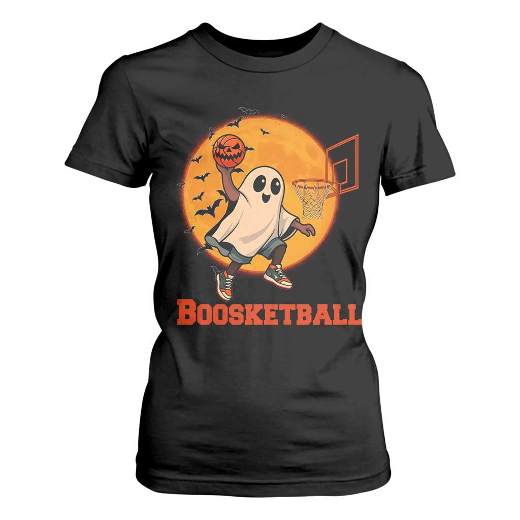Funny Black Ghost Halloween Basketball T Shirt For Women Boosketball Dunk Gift TS12 Black Print Your Wear
