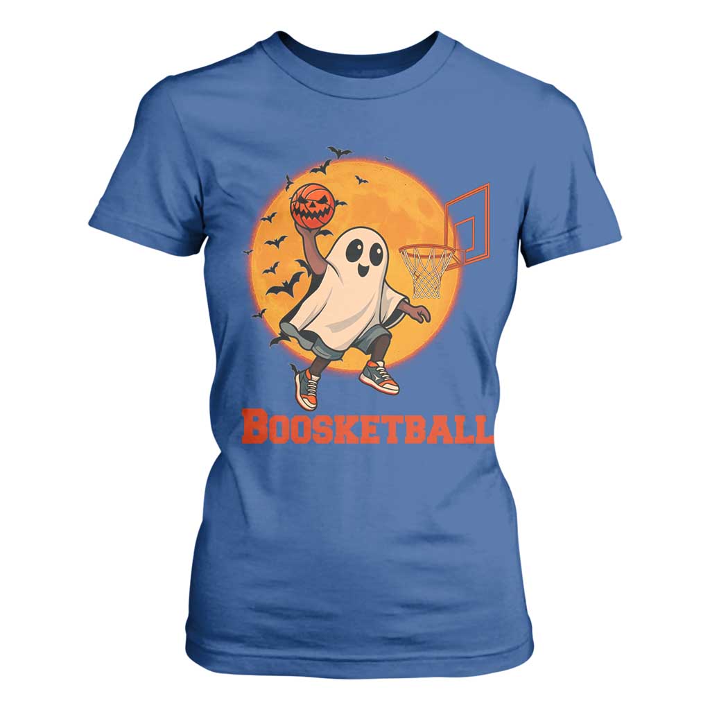 Funny Black Ghost Halloween Basketball T Shirt For Women Boosketball Dunk Gift TS12 Royal Blue Print Your Wear
