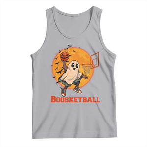 Funny Black Ghost Halloween Basketball Tank Top Boosketball Dunk Gift TS12 Athletic Heather Print Your Wear