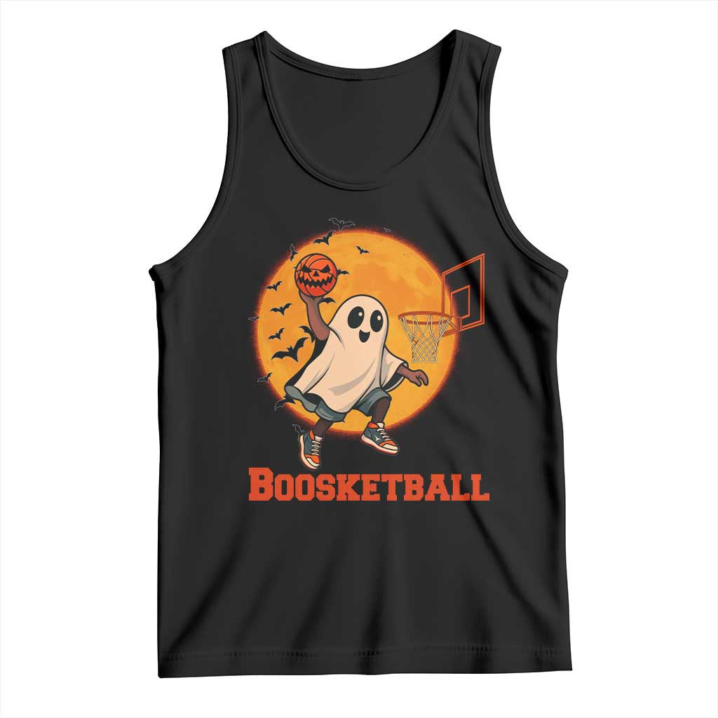 Funny Black Ghost Halloween Basketball Tank Top Boosketball Dunk Gift TS12 Black Print Your Wear