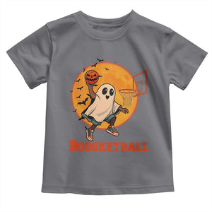 Funny Black Ghost Halloween Basketball Toddler T Shirt Boosketball Dunk Gift TS12 Charcoal Print Your Wear