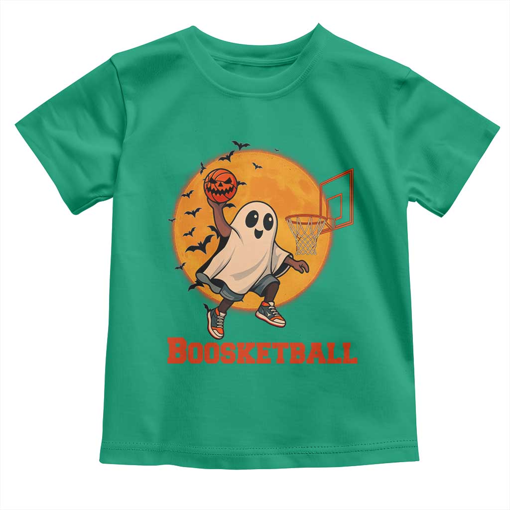 Funny Black Ghost Halloween Basketball Toddler T Shirt Boosketball Dunk Gift TS12 Irish Green Print Your Wear
