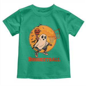 Funny Black Ghost Halloween Basketball Toddler T Shirt Boosketball Dunk Gift TS12 Irish Green Print Your Wear