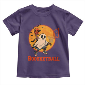 Funny Black Ghost Halloween Basketball Toddler T Shirt Boosketball Dunk Gift TS12 Purple Print Your Wear