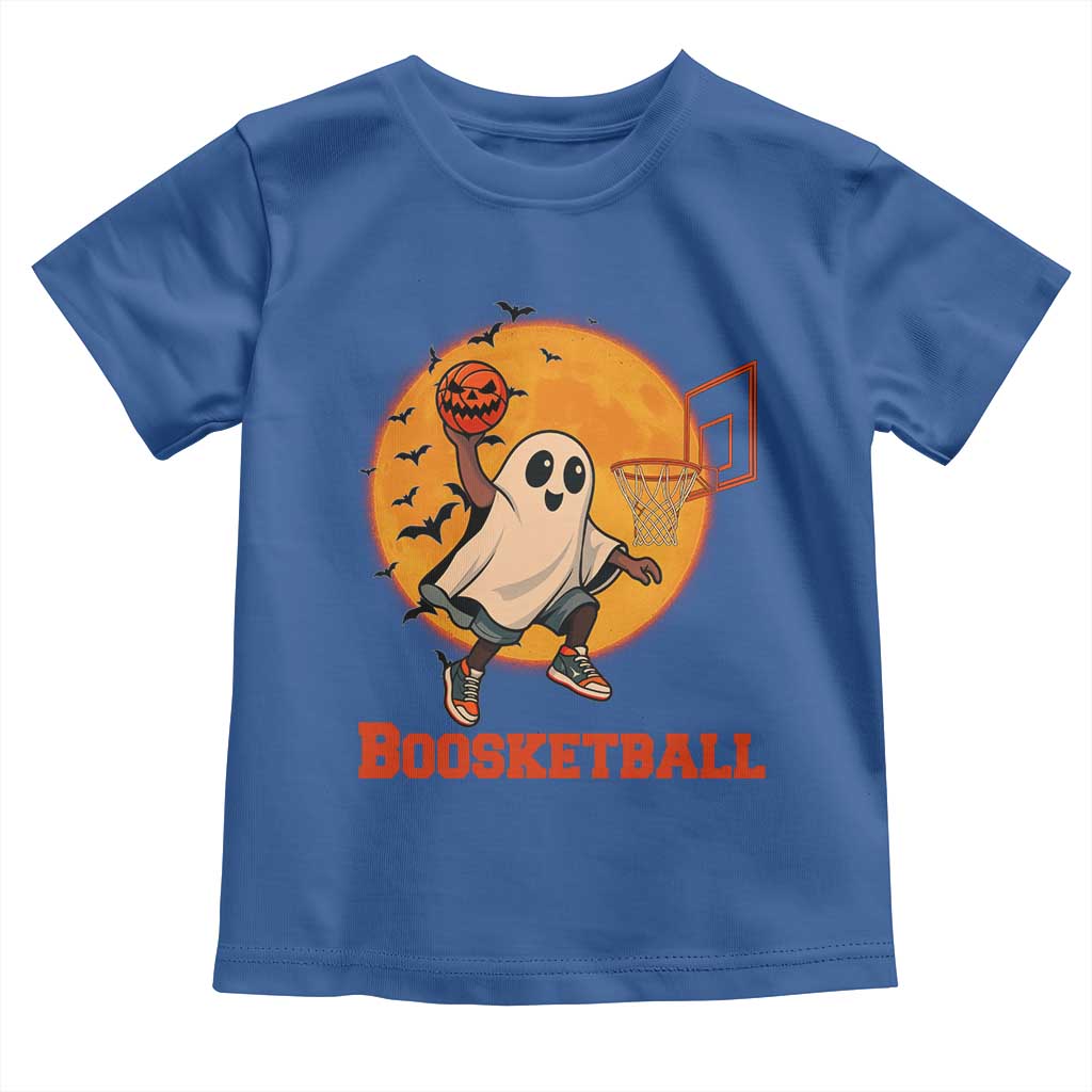 Funny Black Ghost Halloween Basketball Toddler T Shirt Boosketball Dunk Gift TS12 Royal Blue Print Your Wear