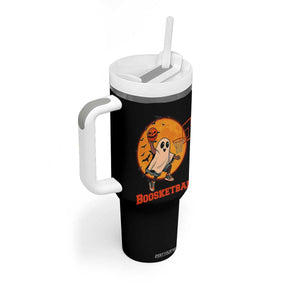 Funny Black Ghost Halloween Basketball Tumbler With Handle Boosketball Dunk Gift TS12 Print Your Wear