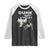 Halloween Dunk Or Treat Raglan Shirt Funny Skeleton And Ghost Playing Basketball TS12 Black White Print Your Wear