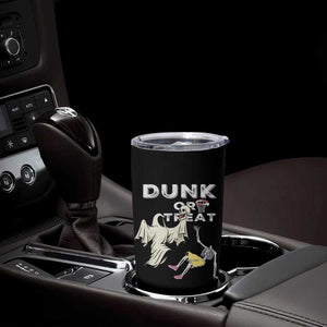 Halloween Dunk Or Treat Tumbler Cup Funny Skeleton And Ghost Playing Basketball TS12 Print Your Wear