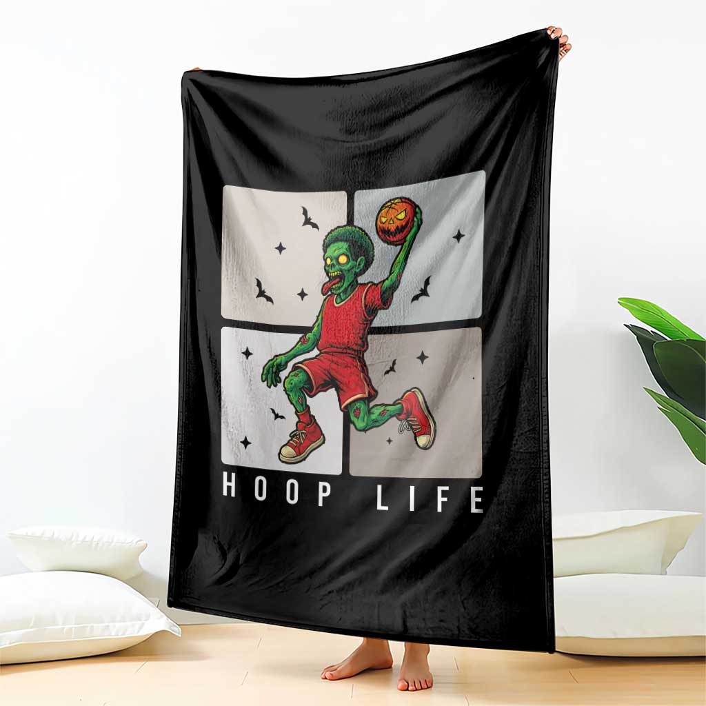 Hoop Life Throw Blanket Halloween Zombie Basketball Spooky Game TS12 Print Your Wear
