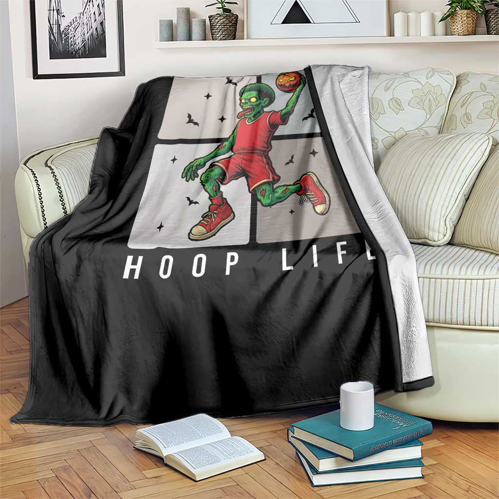 Hoop Life Throw Blanket Halloween Zombie Basketball Spooky Game TS12 Print Your Wear