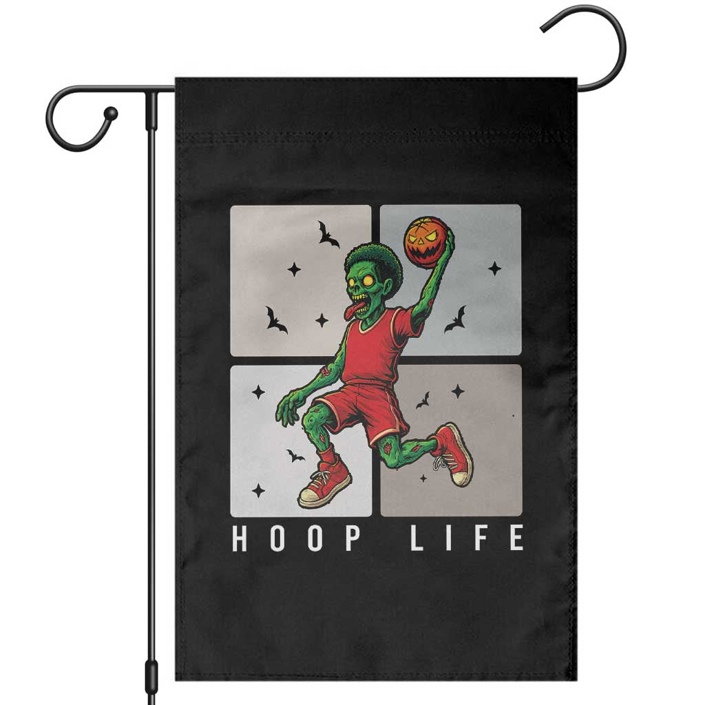 Hoop Life Garden Flag Halloween Zombie Basketball Spooky Game TS12 Black Print Your Wear