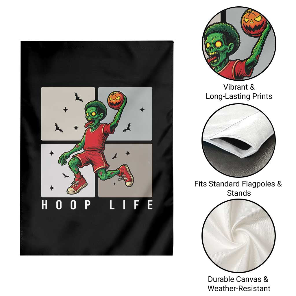 Hoop Life Garden Flag Halloween Zombie Basketball Spooky Game TS12 Print Your Wear
