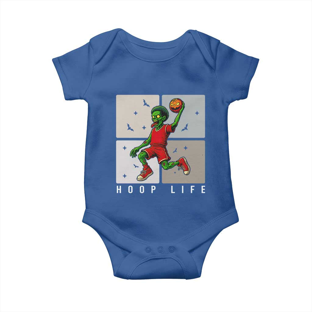 Hoop Life Baby Onesie Halloween Zombie Basketball Spooky Game TS12 Royal Blue Print Your Wear