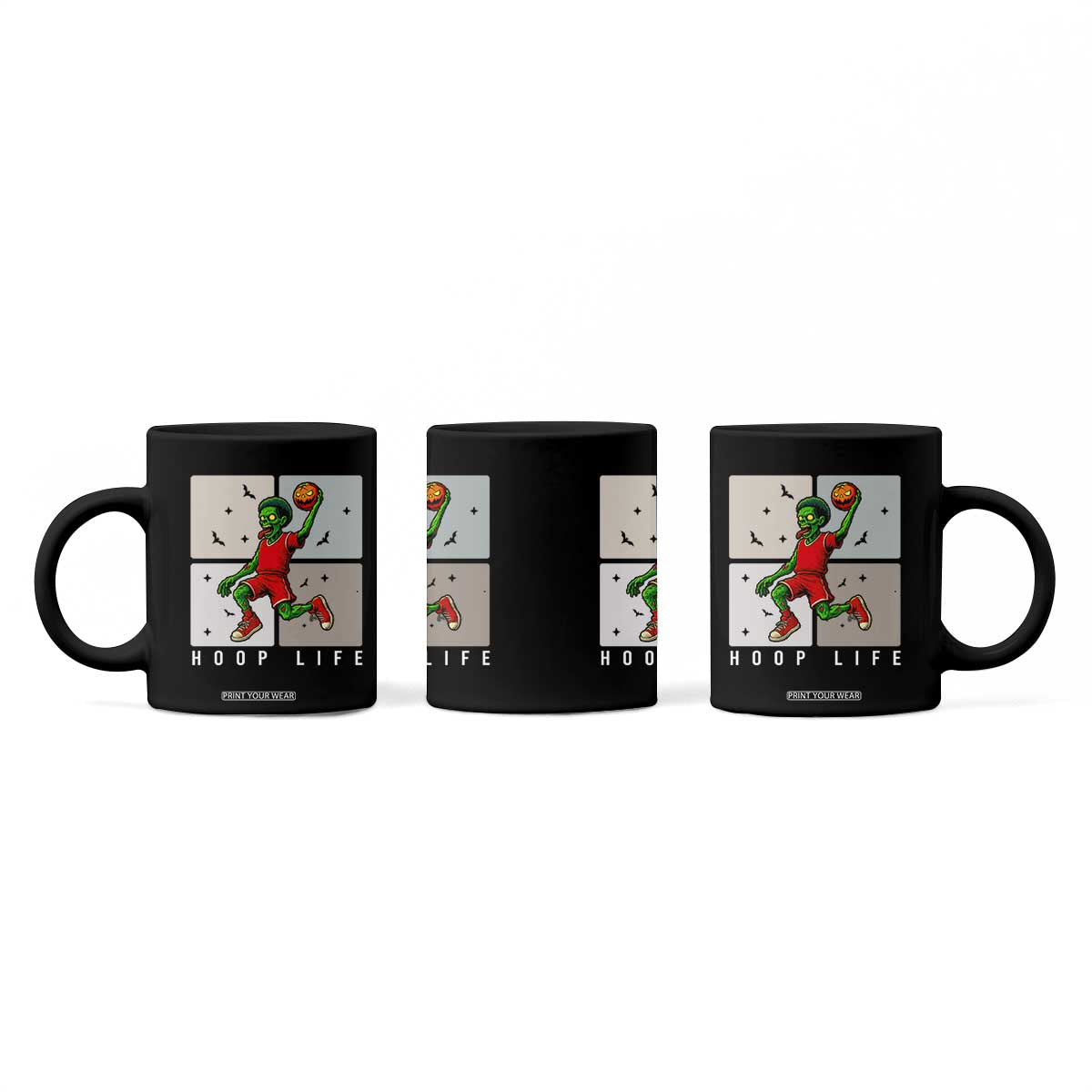 Hoop Life Coffee Mug Halloween Zombie Basketball Spooky Game TS12 Print Your Wear