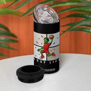 Hoop Life 4 in 1 Can Cooler Tumbler Halloween Zombie Basketball Spooky Game TS12 Print Your Wear