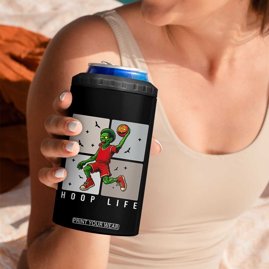 Hoop Life 4 in 1 Can Cooler Tumbler Halloween Zombie Basketball Spooky Game TS12 Print Your Wear