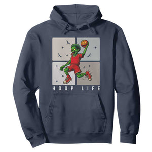 Hoop Life Hoodie Halloween Zombie Basketball Spooky Game TS12 Navy Print Your Wear