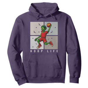 Hoop Life Hoodie Halloween Zombie Basketball Spooky Game TS12 Purple Print Your Wear