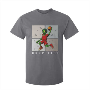 Hoop Life T Shirt For Kid Halloween Zombie Basketball Spooky Game TS12 Charcoal Print Your Wear