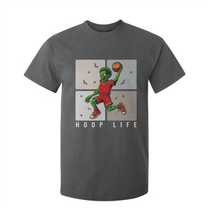 Hoop Life T Shirt For Kid Halloween Zombie Basketball Spooky Game TS12 Dark Heather Print Your Wear