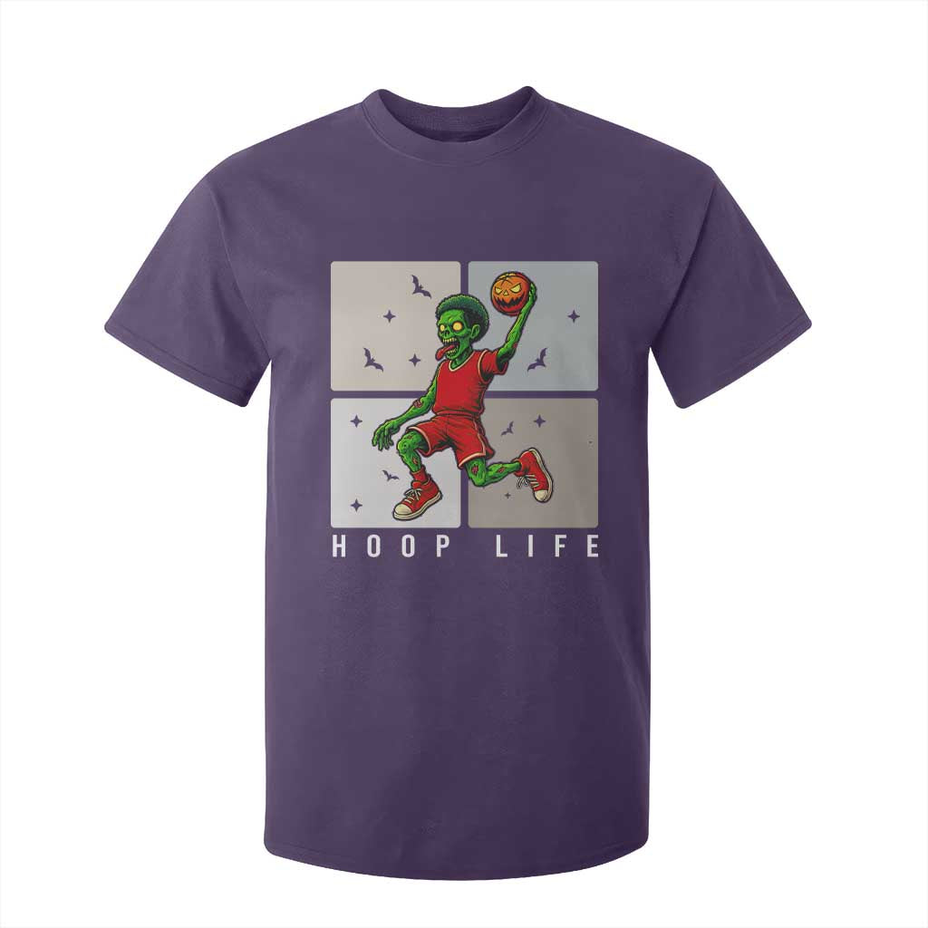 Hoop Life T Shirt For Kid Halloween Zombie Basketball Spooky Game TS12 Purple Print Your Wear