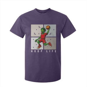 Hoop Life T Shirt For Kid Halloween Zombie Basketball Spooky Game TS12 Purple Print Your Wear