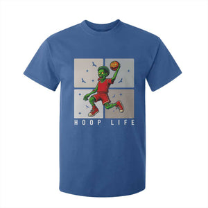 Hoop Life T Shirt For Kid Halloween Zombie Basketball Spooky Game TS12 Royal Blue Print Your Wear