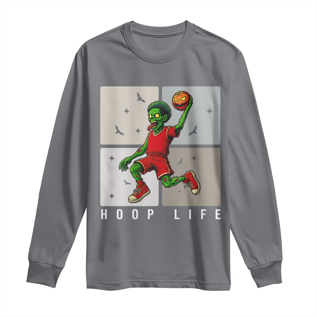 Hoop Life Long Sleeve Shirt Halloween Zombie Basketball Spooky Game TS12 Charcoal Print Your Wear