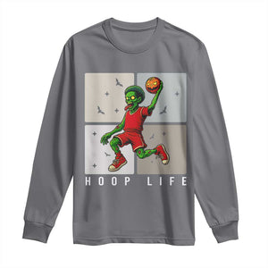 Hoop Life Long Sleeve Shirt Halloween Zombie Basketball Spooky Game TS12 Charcoal Print Your Wear