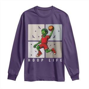 Hoop Life Long Sleeve Shirt Halloween Zombie Basketball Spooky Game TS12 Purple Print Your Wear