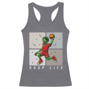 Hoop Life Racerback Tank Top Halloween Zombie Basketball Spooky Game TS12 Charcoal Print Your Wear