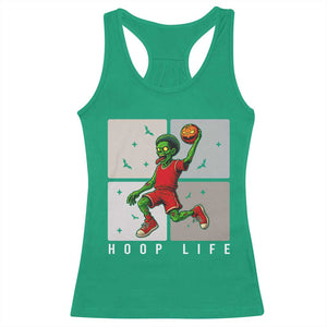 Hoop Life Racerback Tank Top Halloween Zombie Basketball Spooky Game TS12 Irish Green Print Your Wear