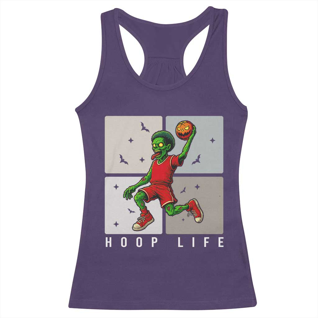Hoop Life Racerback Tank Top Halloween Zombie Basketball Spooky Game TS12 Purple Print Your Wear
