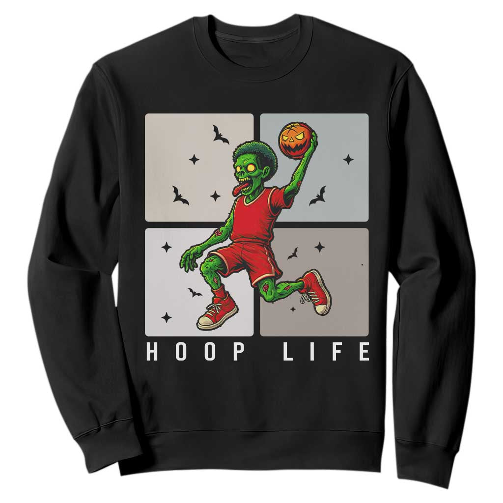 Hoop Life Sweatshirt Halloween Zombie Basketball Spooky Game TS12 Black Print Your Wear
