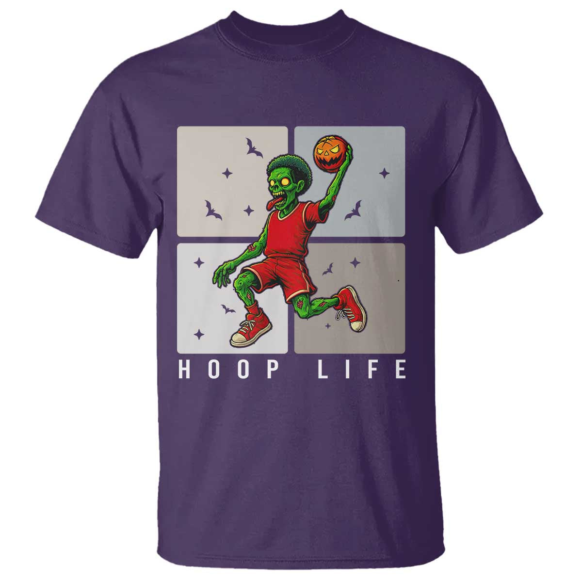 Hoop Life T Shirt Halloween Zombie Basketball Spooky Game TS12 Purple Print Your Wear