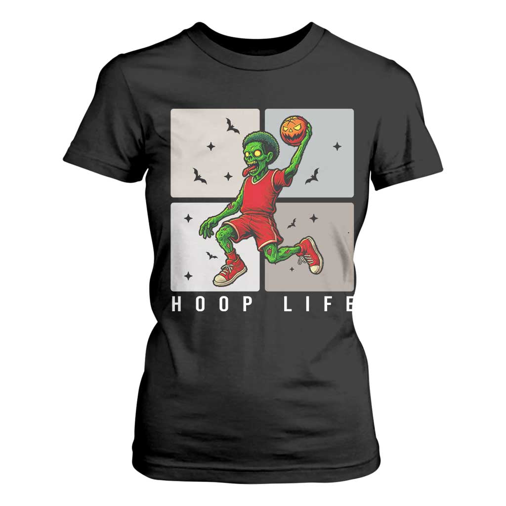 Hoop Life T Shirt For Women Halloween Zombie Basketball Spooky Game TS12 Black Print Your Wear