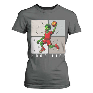 Hoop Life T Shirt For Women Halloween Zombie Basketball Spooky Game TS12 Dark Heather Print Your Wear
