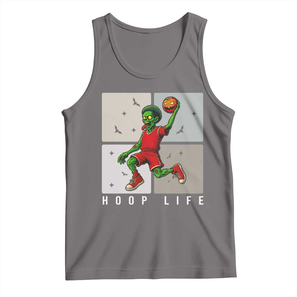 Hoop Life Tank Top Halloween Zombie Basketball Spooky Game TS12 Deep Heather Print Your Wear