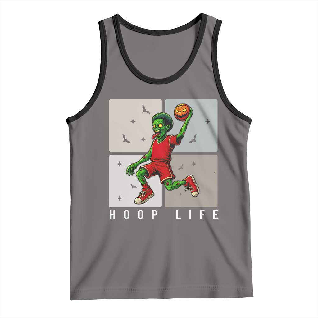 Hoop Life Tank Top Halloween Zombie Basketball Spooky Game TS12 Deep Heather Black Print Your Wear
