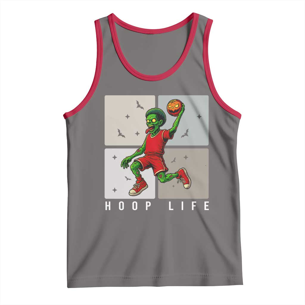 Hoop Life Tank Top Halloween Zombie Basketball Spooky Game TS12 Deep Heather Red Print Your Wear